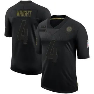 Limited Youth Matthew Wright Pittsburgh Steelers Nike 2020 Salute To Service Jersey - Black
