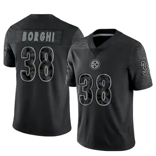 Limited Youth Max Borghi Pittsburgh Steelers Nike Reflective Jersey - Black