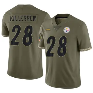 Limited Youth Miles Killebrew Pittsburgh Steelers Nike 2022 Salute To Service Jersey - Olive