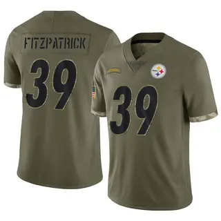 Limited Youth Minkah Fitzpatrick Pittsburgh Steelers Nike 2022 Salute To Service Jersey - Olive