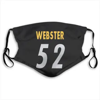 Mike Webster Pittsburgh Steelers Washabl & Reusable Face Mask - Black