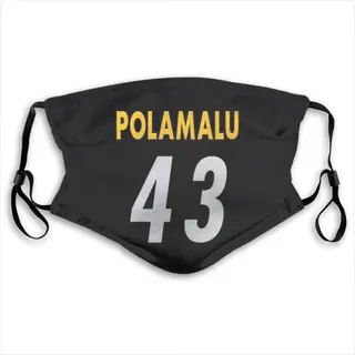 Troy Polamalu Pittsburgh Steelers Washabl & Reusable Face Mask - Black