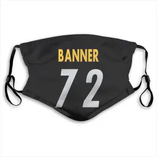 Zach Banner Pittsburgh Steelers Washabl & Reusable Face Mask - Black