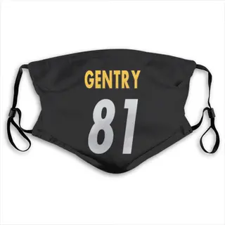 Zach Gentry Pittsburgh Steelers Washabl & Reusable Face Mask - Black