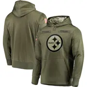 Men's Pittsburgh Steelers Nike 2018 Salute to Service Sideline Therma Performance Pullover Hoodie - Olive