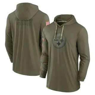 Men's Pittsburgh Steelers Nike 2022 Salute to Service Tonal Pullover Hoodie - Olive