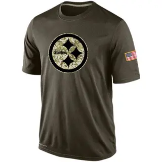 Men's Pittsburgh Steelers Nike Salute To Service KO Performance Dri-FIT T-Shirt - Olive