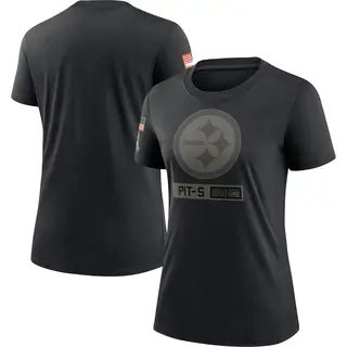 Women's Pittsburgh Steelers Nike 2020 Salute To Service Performance T-Shirt - Black